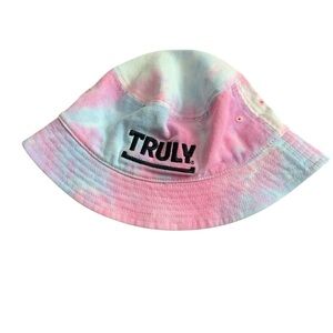 Truly Adult Unisex 100% Cotton Tie-Dye Bucket Hat Pink Blue Beach Resort OSFM